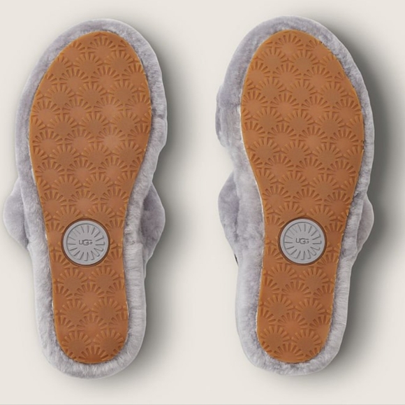 UGG oh yeah slipper slide fluff 10 grey - Picture 2 of 7